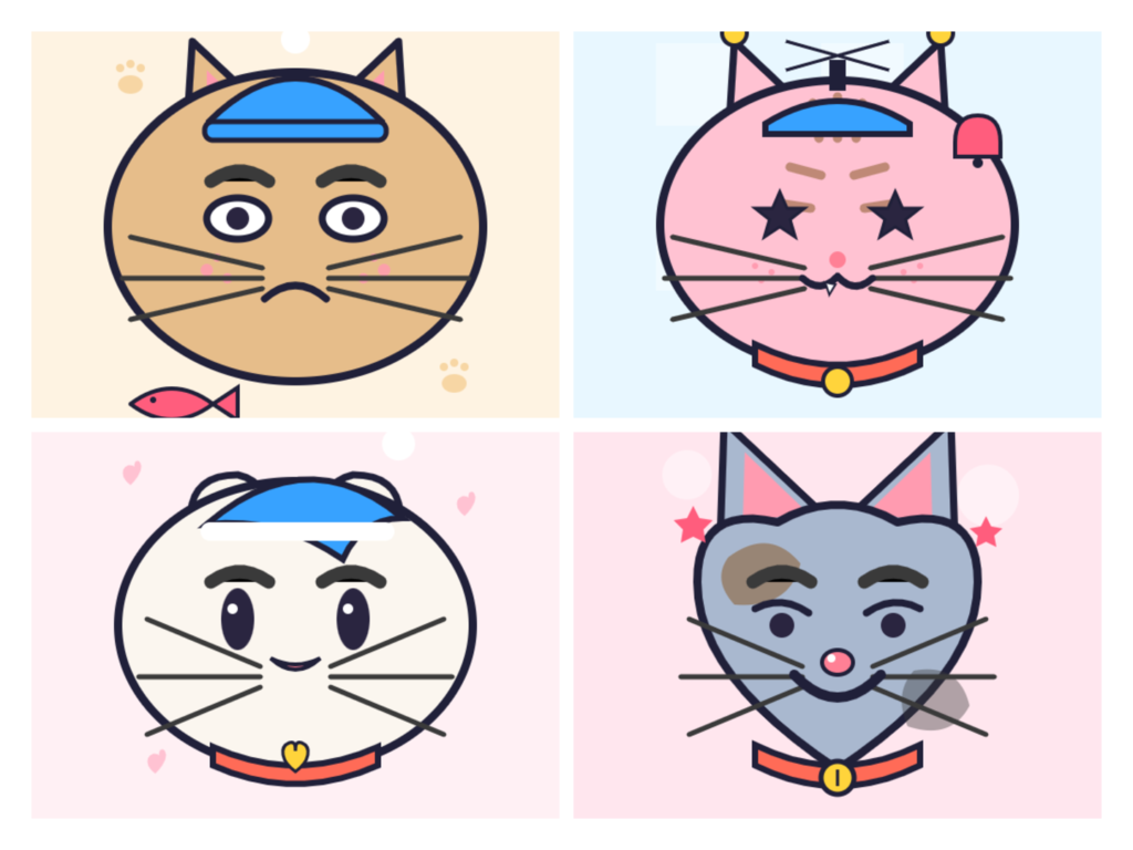 Cat Icon Maker preview - cute cat avatars